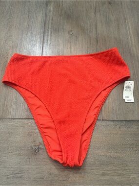 Aerie Women’s Crinkle High Cut Cheeky Swim Bottoms | Size XL